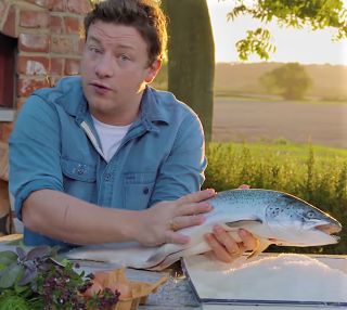 Picture of Jamie Oliver salmon dishes and cooking instructions - Salt-Baked Salmon