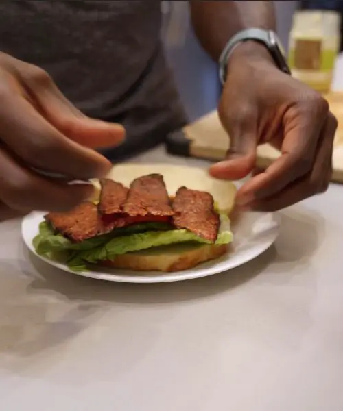 Picture of Juice & Toya's Turkey Bacon Sourdough BLT Sandwich Recipe