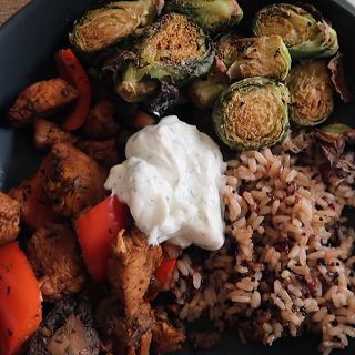 Picture of Stephanie Buttermore meal plan and ingredients - Chicken Brussel Sprouts