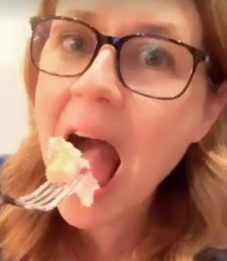 Picture of what does Jenna Fischer eat - Picture of Homemade Donut Cake With Fondant Icing