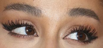 Picture of Ariana Grande eyes, eyelashes, and eyebrows