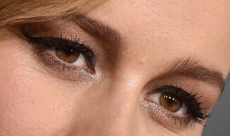 Picture of Brie Larson blue eyes, eyelashes, and eyebrows