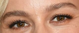 Picture of Brie Larson blue eyes, eyelashes, and eyebrows