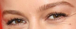 Picture of Brie Larson blue eyes, eyelashes, and eyebrows
