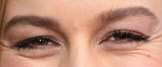Picture of Brie Larson blue eyes, eyelashes, and eyebrows