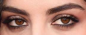 Picture of Charli XCX eyeliner, eyeshadow, and eyelash enhancements