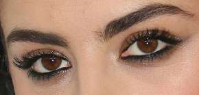 Picture of Charli XCX eyeliner, eyeshadow, and eyelash enhancements