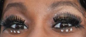 Picture of Coco Jones eyeliner, eyeshadow, and eyelash enhancements