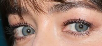 Picture of Dakota Johnson blue eyes, eyelashes, and eyebrows