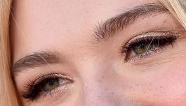 Picture of Elle Fanning eyes, eyelashes, and eyebrows