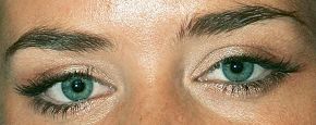 Picture of Emily Blunt eyeliner, eyeshadow, and eyelash enhancements