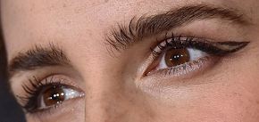 Picture of Emma Watson eyeliner, eyeshadow, and eyelash enhancements