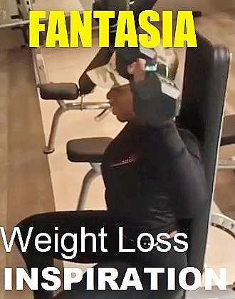 Picture of Fantasia Barrino with the words Weight Loss Inspiration