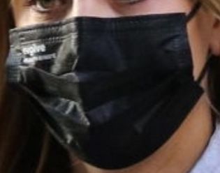 Picture of Kaley Cuoco coronavirus mask