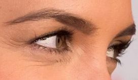 Picture of Katie Holmes eye makeup, and eyebrows