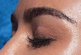 Picture of Kim Kardashian eyes, eyelashes, and eyebrows