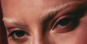 Picture of Lady Gaga eyes, eyelashes, and eyebrows