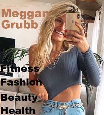 Picture of Meggan Grubb with the words Fitness Inspiration