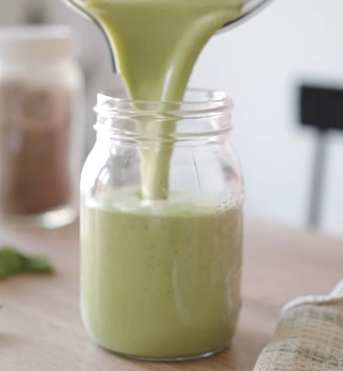 Meghan Livingstone shares her coconut yogurt smoothie idea that's loaded with greens and other very healthy ingredients.
