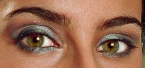 Picture of Nelly Furtado eyeliner, eyeshadow, and eyelash enhancements