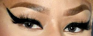 Picture of Nicki Minaj eyes, eyelashes, and eyebrows
