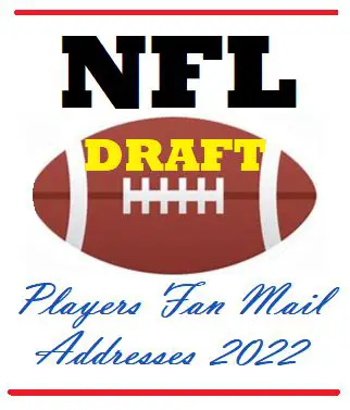 Picture that reads NFL Draft Players Fan Mail Addresses 2022.