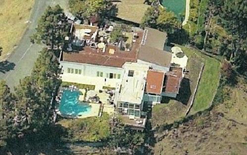 Nick Lachey home profile - aerial picture of Nick Lachey's house in Bel Air, California
