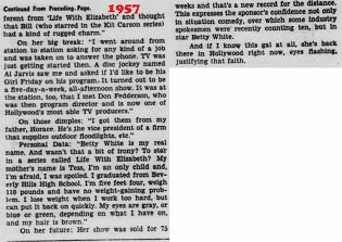 An image of a news article on Betty White withe the title A Girl Named Betty White Brightens a TV Comedy