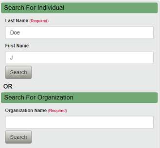 An example of an unclaimed money search from New York state's unclaimed database