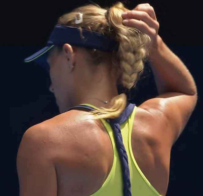 Images of Angelique Kerber Defeating Madison Keys at Australian Open 2018 Quarter Finals