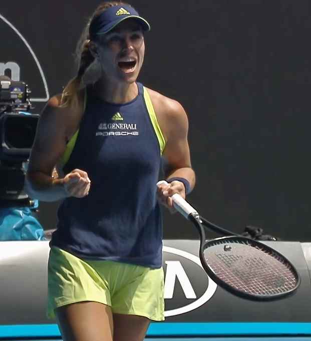Images of Angelique Kerber Defeating Madison Keys at Australian Open 2018 Quarter Finals