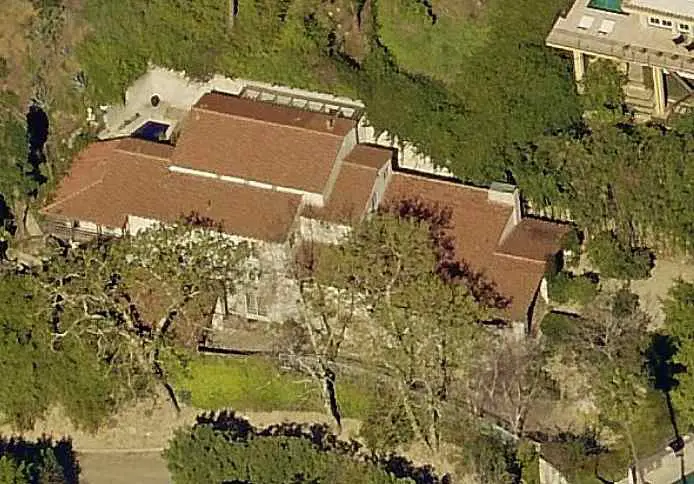 Bette Midler's Beverly Hills House aerial picture