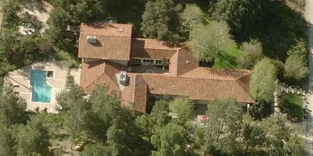 Joe Rogan's house in Bell Canyon California - Joe Rogan aerial home photo