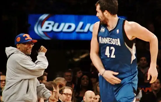Spike Lee shows appreciation for the talents of NBA star Kevin Love