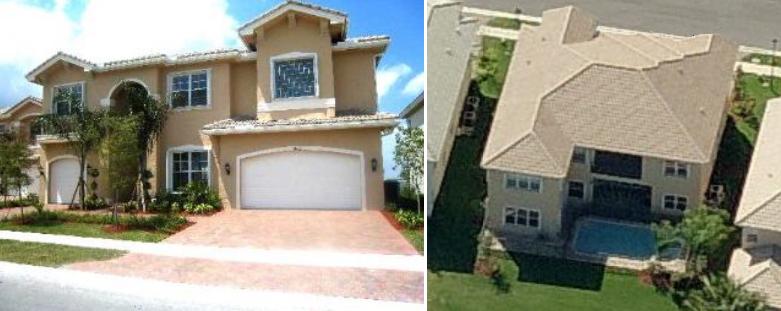 Ted Ginn's house pictures including aerial photo - Miramar, FL