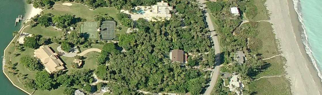 Tiger Woods home Jupiter Island, Florida. Aerial pictures of Tiger Woods house on Jupiter Island, Florida.