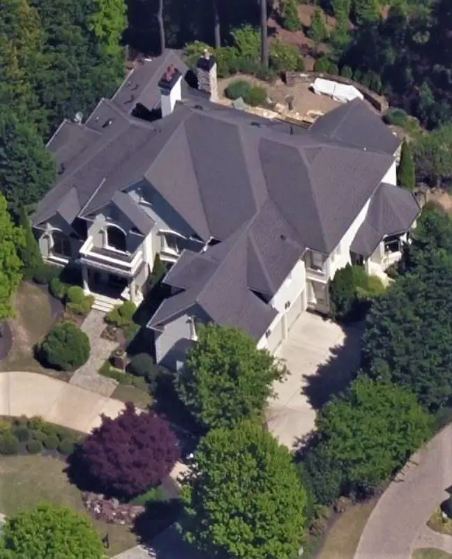 Whitney Houston's Former Alpharetta, Georgia House aerial picture