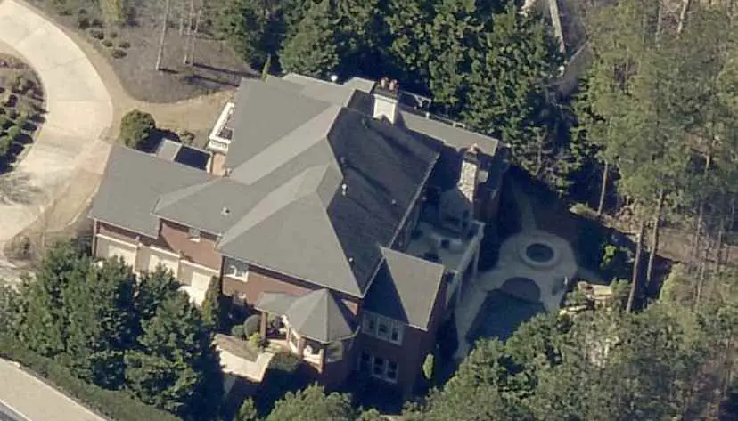 Whitney Houston's Former Alpharetta, Georgia House aerial picture