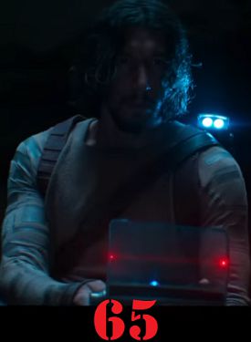 This is an image of Adam Driver from 65 Movie 2023  with text that reads 65 Movie 2023 