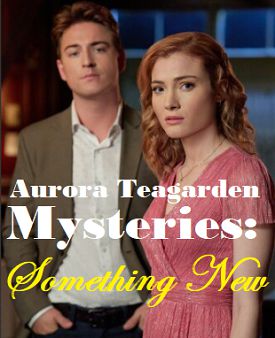 This is a picture of Skyler Samuelsand Summer Monet Finley starring in the 2023 movie Aurora Teagarden Mysteries: Something New