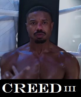 This is a picture of Michael B. Jordan with the words Creed 3