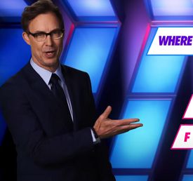 This is an image of Tom Cavanagh and Chris Messina from Hey Yahoo! 2023 GSN Series with text that reads Hey Yahoo! 