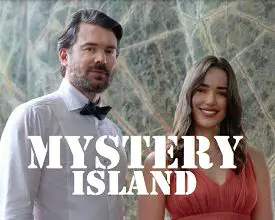 This is an image from Mystery Island 2023 Movie with text that reads Mystery Island