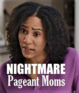 This is a picture of Brittney Q. Hill and Summer Monet Finley starring in the 2023 movie Nightmare Pageant Moms