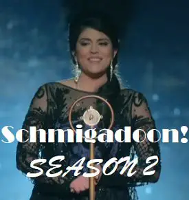 This is an image of Schmigadoon! Season 2 with text that reads Schmigadoon! Season 2
