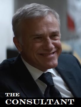 This is a picture of Christoph Waltz with the words The Consultant