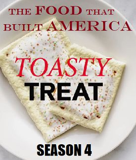 This is an image of The Food That Built America with text that reads The Food That Built America season 4
